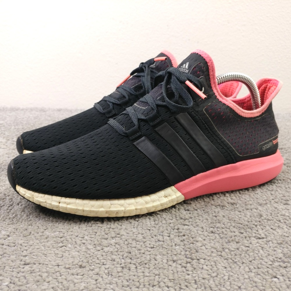 Adidas Gazelle Boost Womens Size 10 Running Shoes Black Pink Sneakers B40737